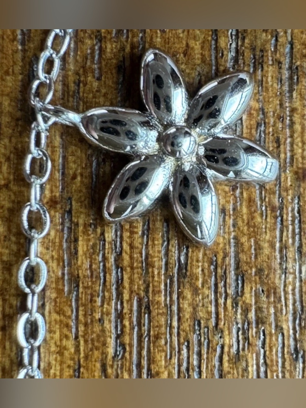Moissanite 3 Flower/2 Stones Chain 925 Sterling Silver Bracelet - Picture 2 of 14